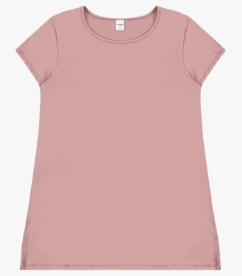 Blusa Básica Alongada Feminina Rovitex Rosa