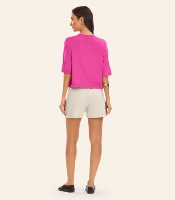 Blusa Feminina Viscotorcion Rovitex Rosa