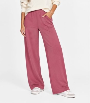 Calça Feminina Em Moletom Com Bolsos Rovitex Rosa