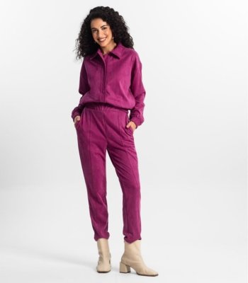 Calça Feminina Em Suede Rovitex Roxo