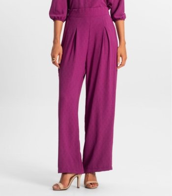 Calça Reta Feminina Rovitex Roxo