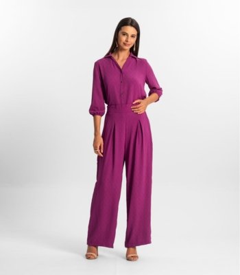 Calça Reta Feminina Rovitex Roxo