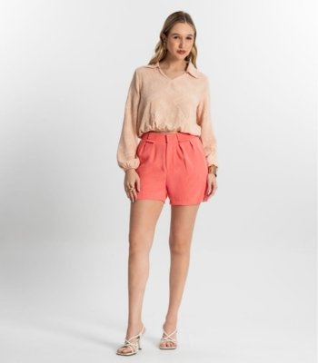 Camisa Manga Longa Rovitex Rosa