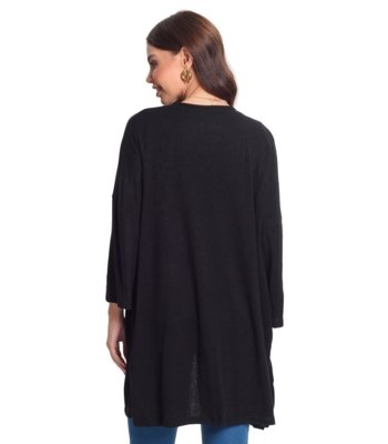 Cardigan Alongado Rovitex Preto