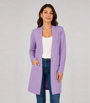 Cardigan Tricot Feminino Rovitex Roxo