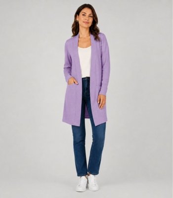 Cardigan Tricot Feminino Rovitex Roxo