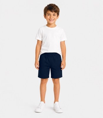 Bermuda Infantil Em Moletinho Basic Rovitex Kids Azul