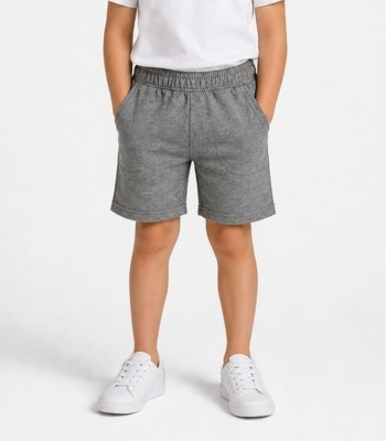 Bermuda Infantil Em Moletinho Basic Rovitex Kids Cinza