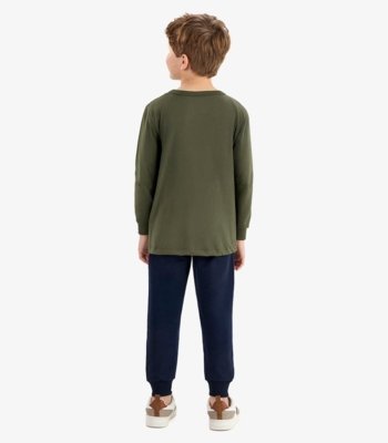 Calça Infantil Moletom Básica Rovitex Kids Azul