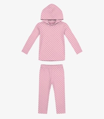 Conjunto Blusão Com Calça Menina Rovi Kids Rosa