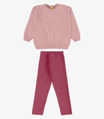 Conjunto Blusão com Legging Rovi Kids Rosa