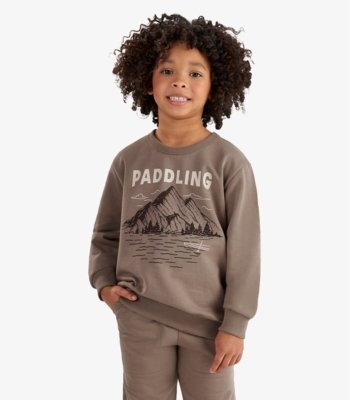 Conjunto Blusão e Calça Moletom Rovi Kids Marrom