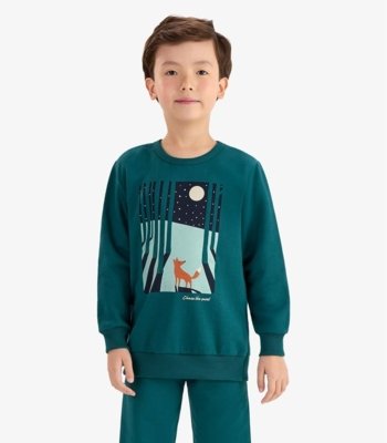 Conjunto Blusão e Calça Moletom Rovi Kids Verde