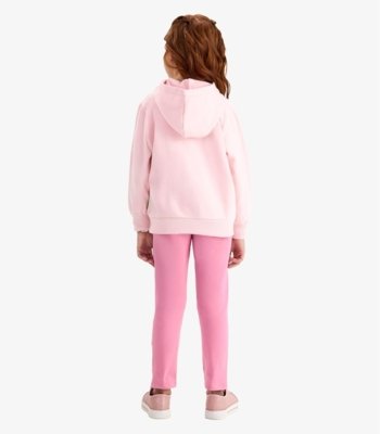 Conjunto Jaqueta com Capuz e Legging Rovi Kids Rosa