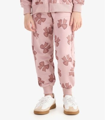 Conjunto Jaqueta e Calça Moletom Sarjado Rovi Kids Rosa