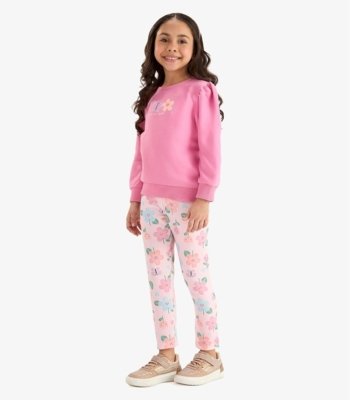 Conjunto Moletom Blusão Com Calça Rovi Kids Rosa