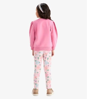 Conjunto Moletom Blusão Com Calça Rovi Kids Rosa