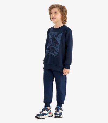 Conjunto Moletom Blusão e Calça Rovi Kids Azul
