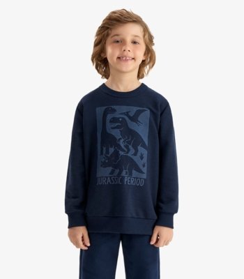 Conjunto Moletom Blusão e Calça Rovi Kids Azul