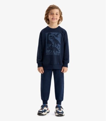 Conjunto Moletom Blusão e Calça Rovi Kids Azul