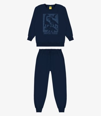 Conjunto Moletom Blusão e Calça Rovi Kids Azul