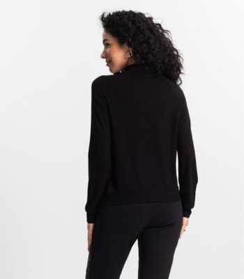 Moletom Raglan Feminino Rovitex Preto