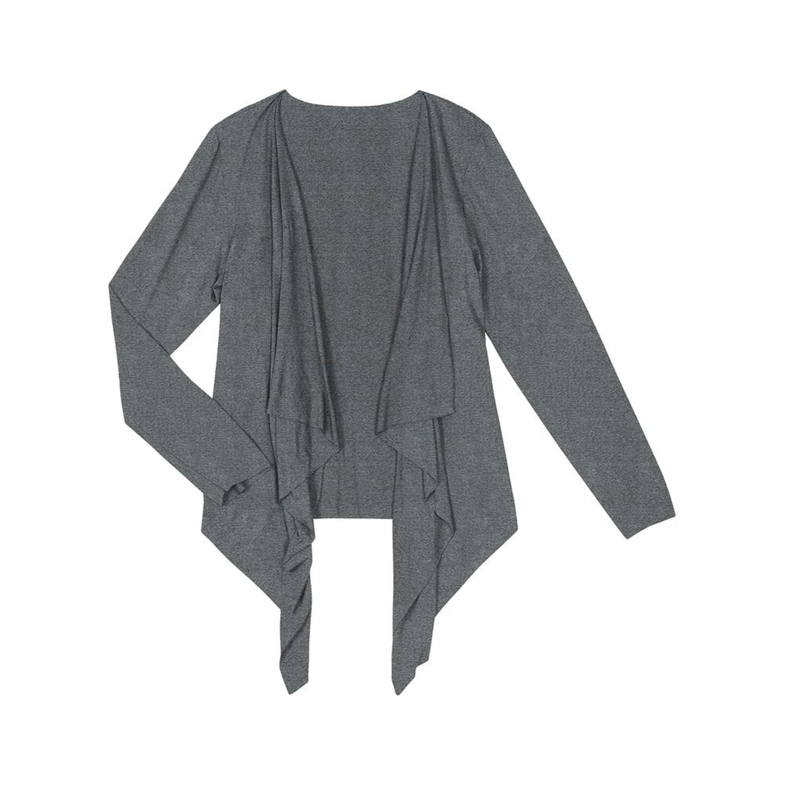 cardigan alongado cinza