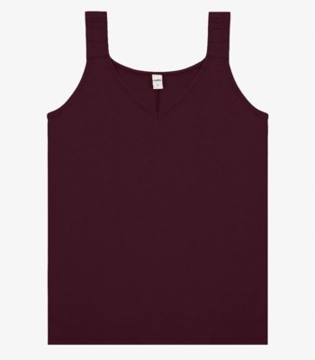 Regata Alça Franzida Feminino Rovitex Roxo