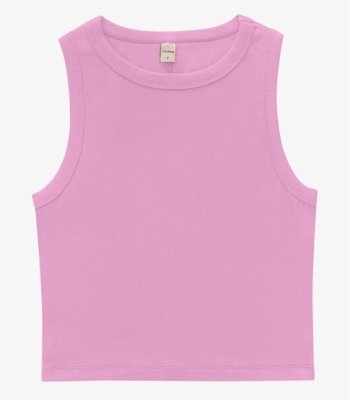 Regata Cropped Feminina Justa Em Ribana Rovitex Rosa