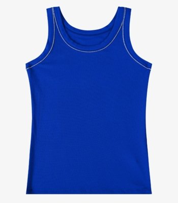 Regata Feminina Ribana de Viscose Rovitex Azul