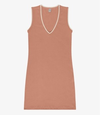 Vestido Curto em Ribana Rovitex Marrom