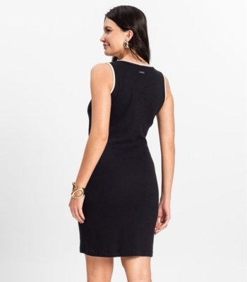 Vestido Curto em Ribana Rovitex Preto