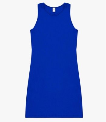 Vestido Feminino Curto Básico Ribana Rovitex Azul