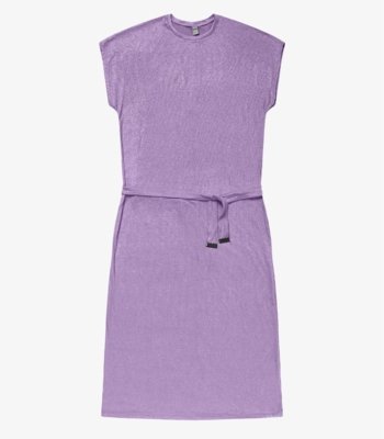 Vestido Midi Em Ribana Canelada Lurex Rovitex Roxo