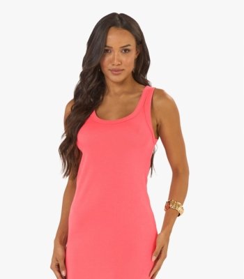 Vestido Midi em Ribana Rovitex Laranja