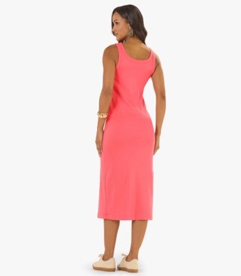 Vestido Midi em Ribana Rovitex Laranja