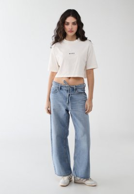 Blusa Feminina Roxy Roxify Cropped Off-White