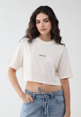 Blusa Feminina Roxy Roxify Cropped Off-White