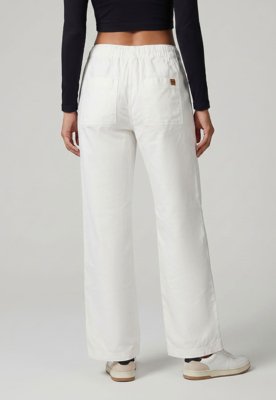 Calça Jeans Feminina Roxy Modelagem Ampla Branca