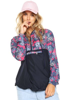 Jaqueta Corta Vento Roxy Tropical Goals Azul Dafiti