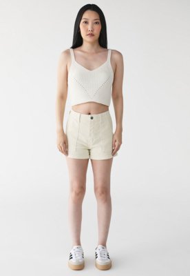 Short Roxy Mom Cotelê Sand Sessions Amarelo