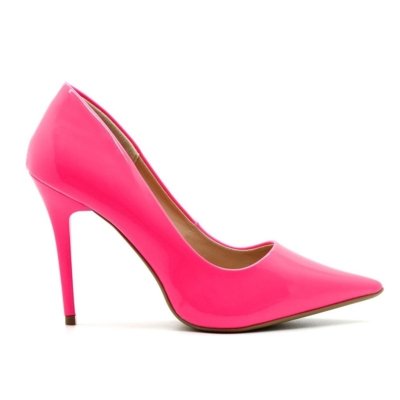 scarpin rosa neon