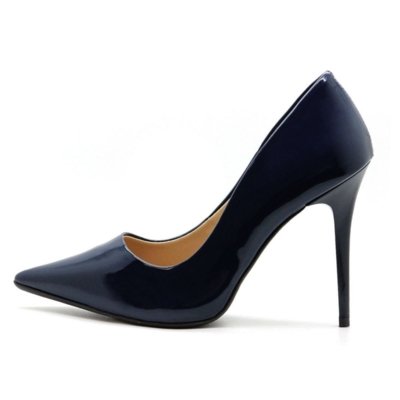 scarpin azul royal verniz
