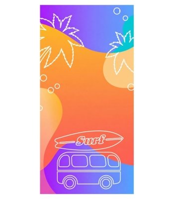 Toalha de Praia Estampada Toque Aveludado Rozac Roxo