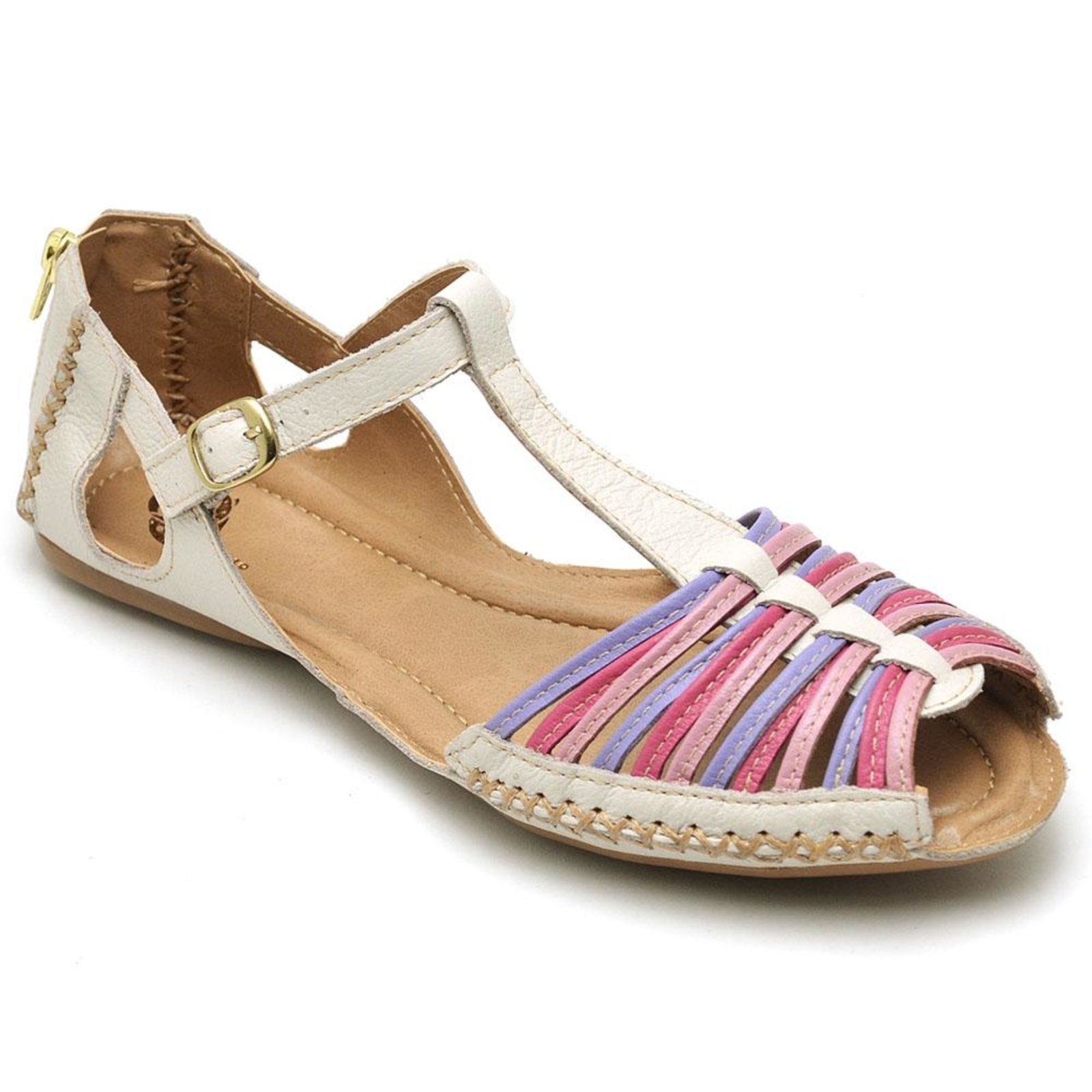 sandalias femininas em couro