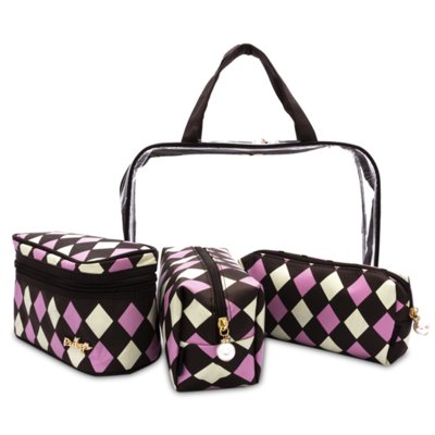 Menor preço em Kit de Necessaires 4 Peças Rubys Marrom