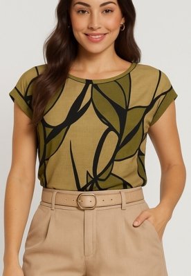 Blusa Rudély Estampada Verde