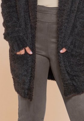 Calça Rudély Suede Boot Cut Grafite