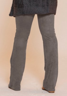 Calça Rudély Suede Boot Cut Grafite