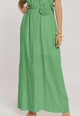 Vestido Rudély Flor Verde